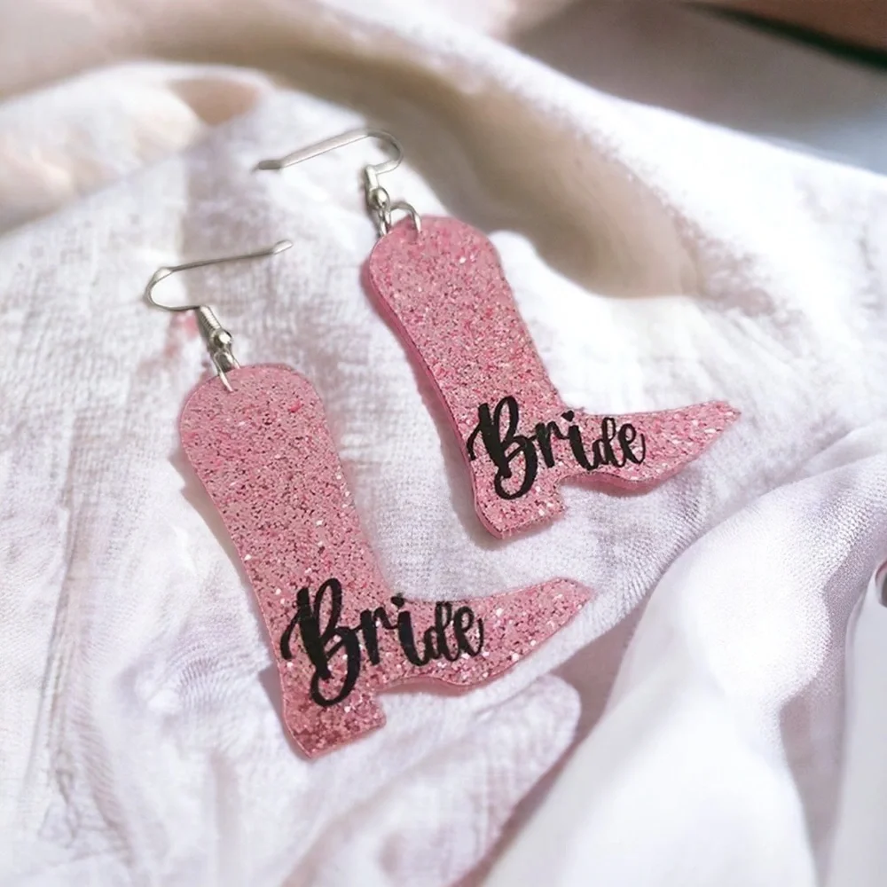 Pretty in Pink: Whimsical Boot Earrings for the Bold Bride! Bachelorette Party